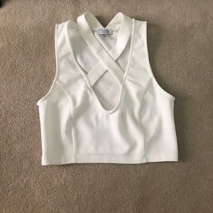 Tobi white crop top